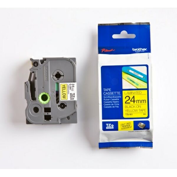 TZE651 Original Schriftbandkassette Brother TZE-651 schwarz auf gelb