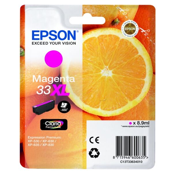 Original Tintenpatrone Epson 33XL (C13T33634012) magenta