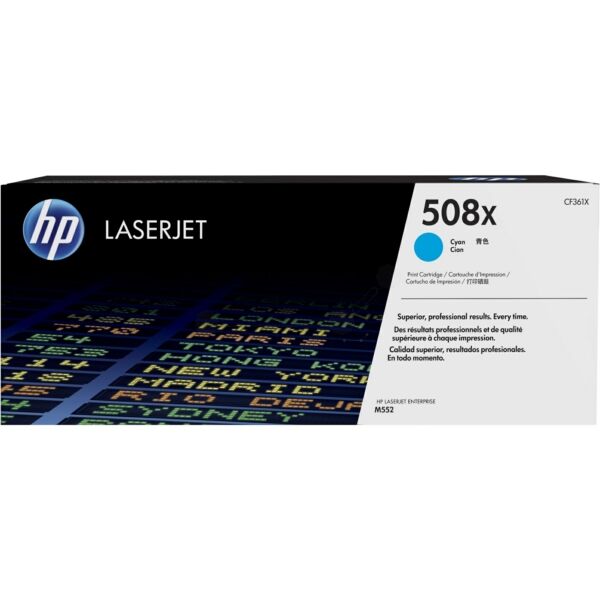 Original Toner HP CF361X (508X) cyan