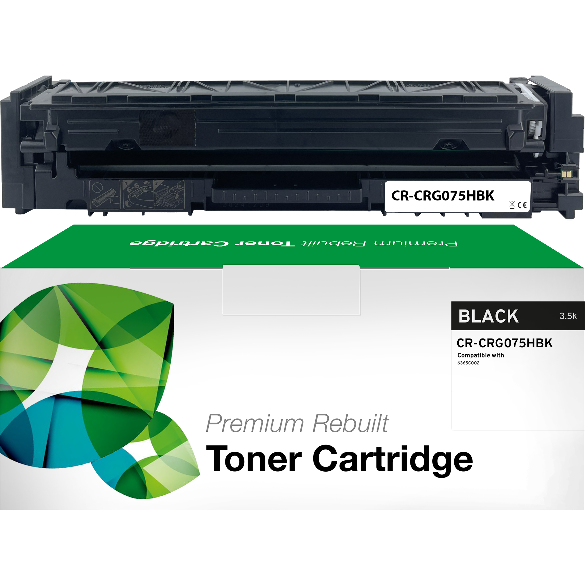 Rem. Toner Canon 075HBK (6369C002) schwarz