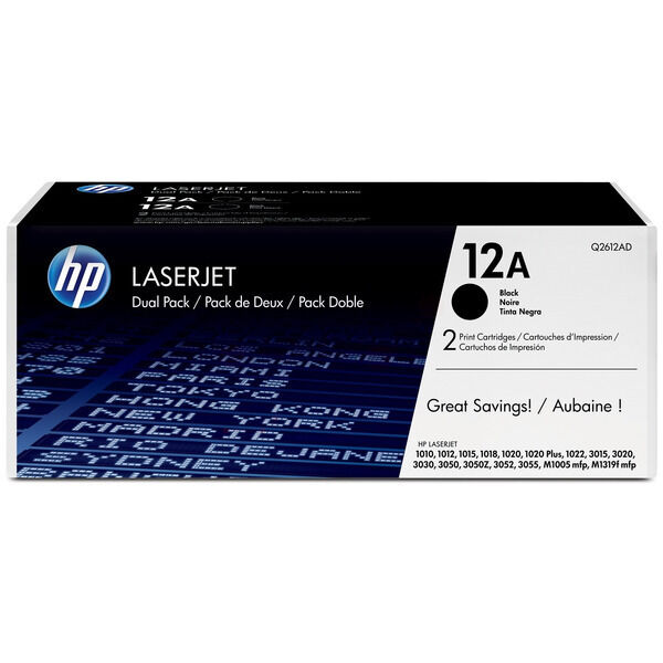 Q2612AD Original Toner HP Q2612AD (12AD) Doppelpack schwarz