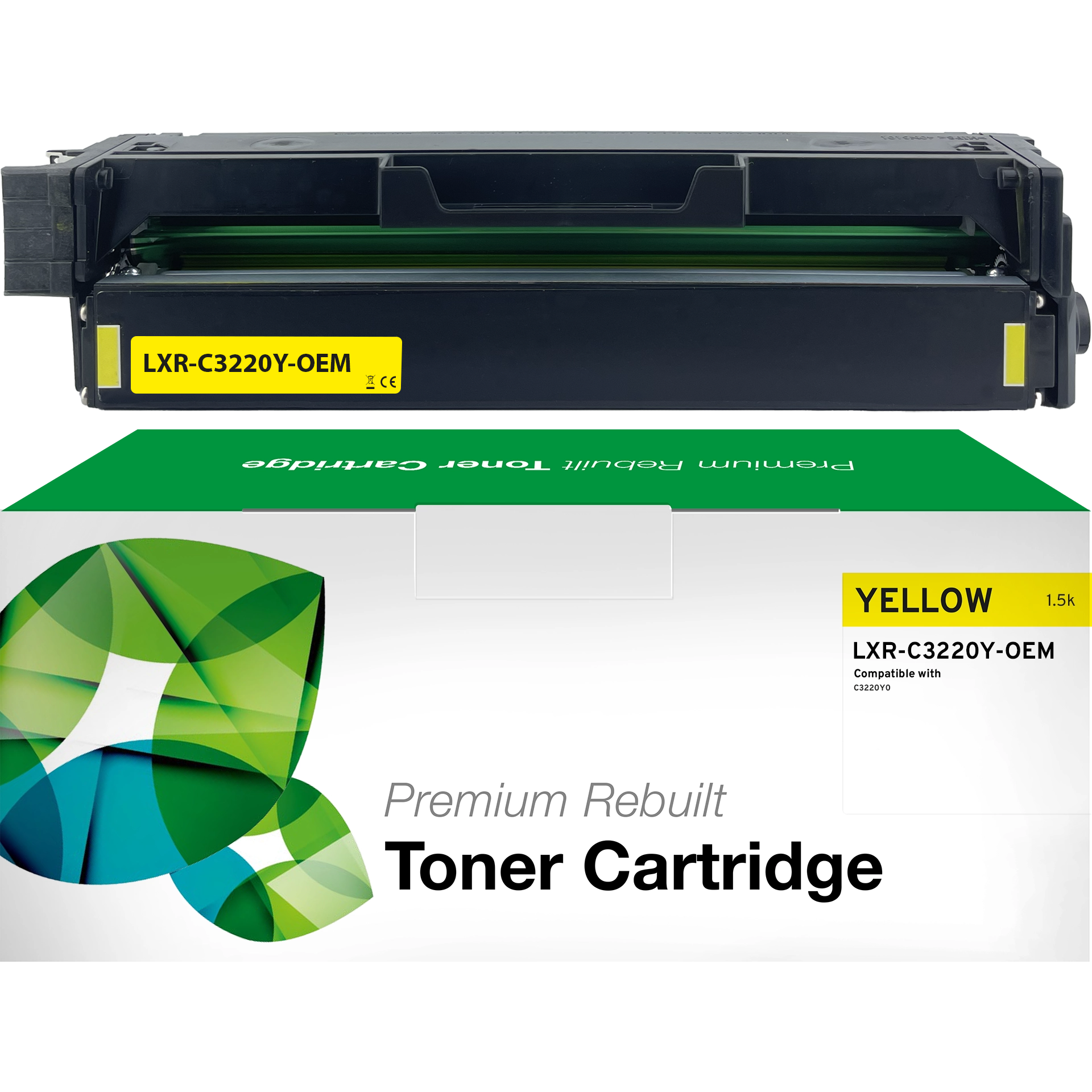 Rem. Toner Lexmark C3220Y0 OEM Chip gelb