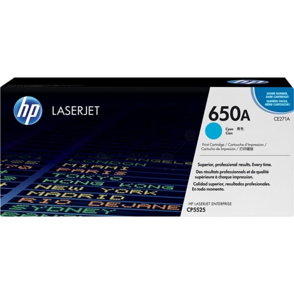 Original Toner HP CE271A (650A) cyan