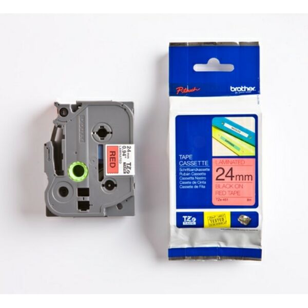 TZE451 Original Schriftbandkassette Brother TZE-451 schwarz auf rot