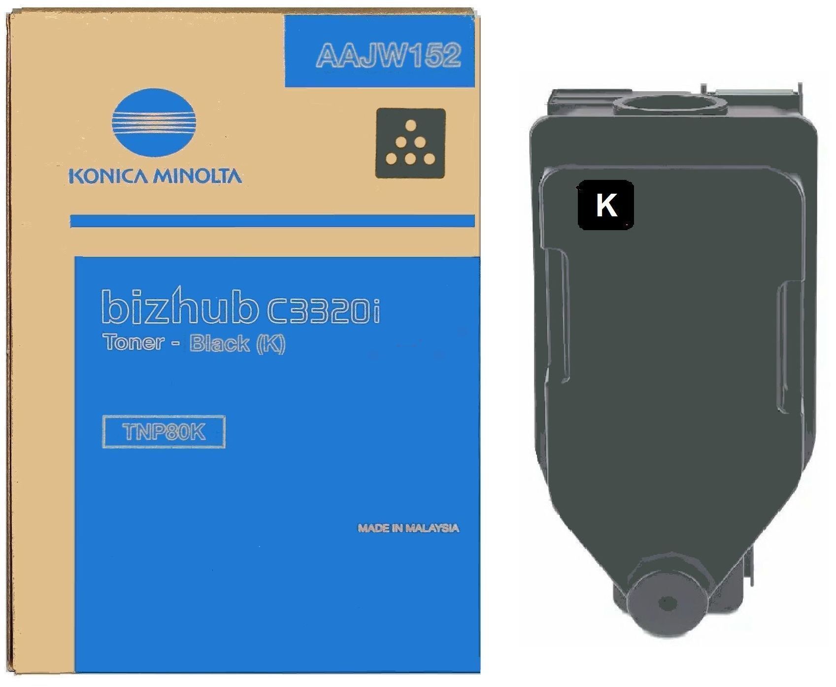 Original Toner Konica Minolta TNP-80 Black Original Toner Konica Minolta TNP-80 (AAJW152) schwarz