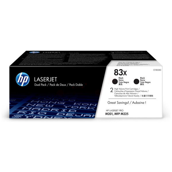 Original Toner HP CF283XD (83X) Doppelpack schwarz