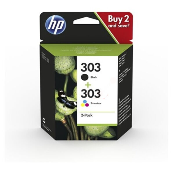 Original Druckerpatronen HP 303 (3YM92AE) Doppelpack schwarz und farbig
