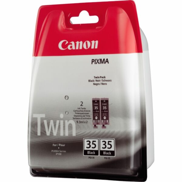 Original Tintenpatronen Canon PGI-35 Doppelpack schwarz (1509B012)