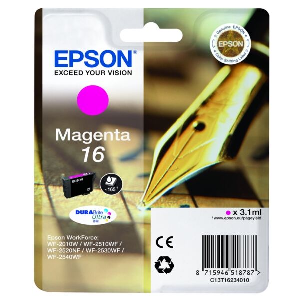 C13T16234012 Original Tintenpatrone Epson 16 (C13T16234012) magenta