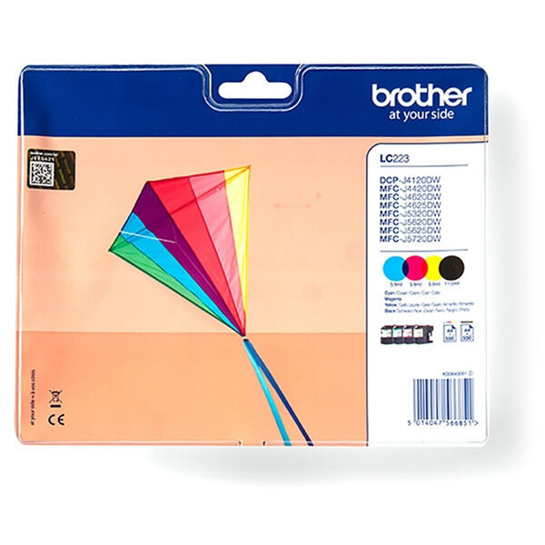 LC223VALBP Original Tintenpatronen Brother LC-223 (LC-223VALBPDR) Viererpack CMYK