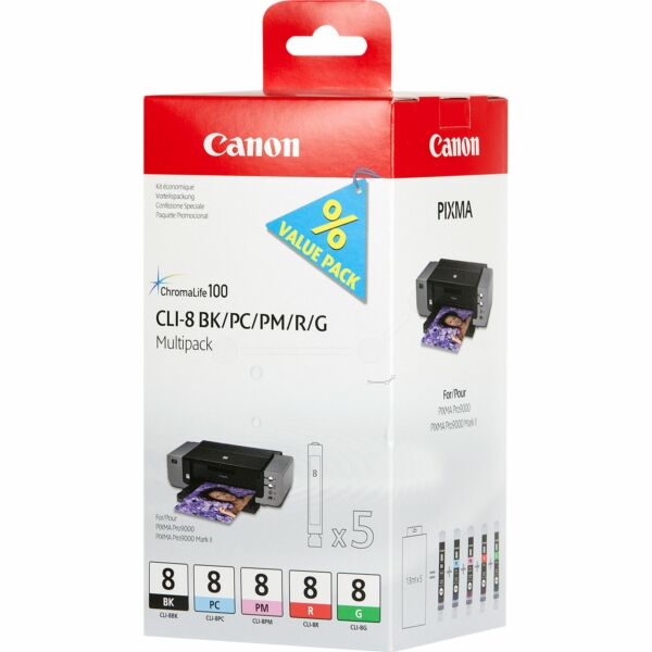 Original Tintenpatronen Canon CLI-8 multipack (0620B027) 