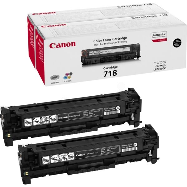 2662B005 Original Toner Canon CRG 718 (2662B005) schwarz doppelpack