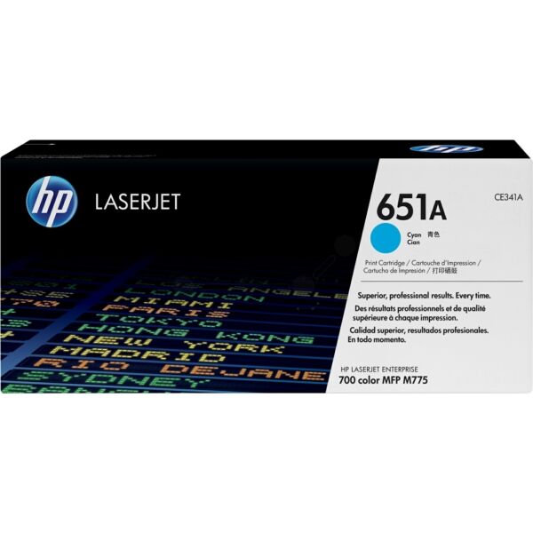 Original Toner HP CE341A (651A) cyan