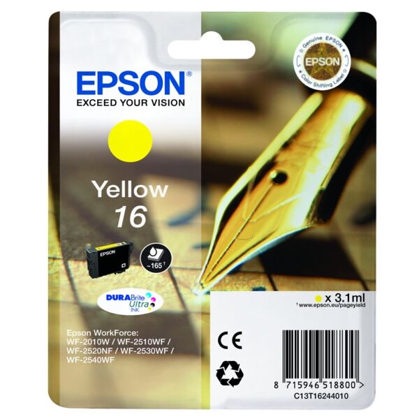 C13T16244012 Original Tintenpatrone Epson 16 (C13T16244012) gelb