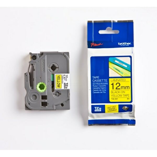 TZE631 Original Schriftbandkassette Brother TZE-631 schwarz auf gelb