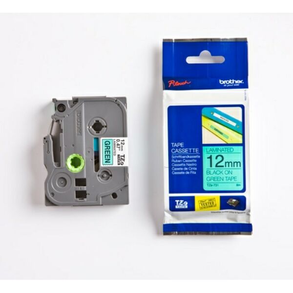 TZE731 Original Schriftbandkassette Brother TZE-731 schwarz auf grün
