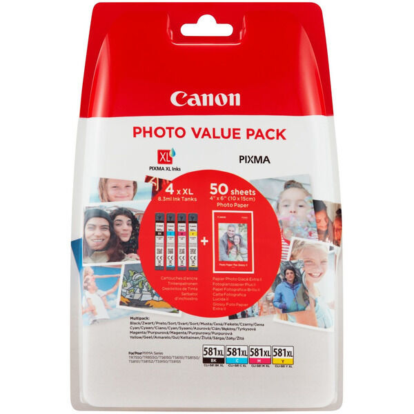 2052C004 Original Tintenpatronen Canon CLI-581XL Multipack C/M/Y/BK (2052C004)