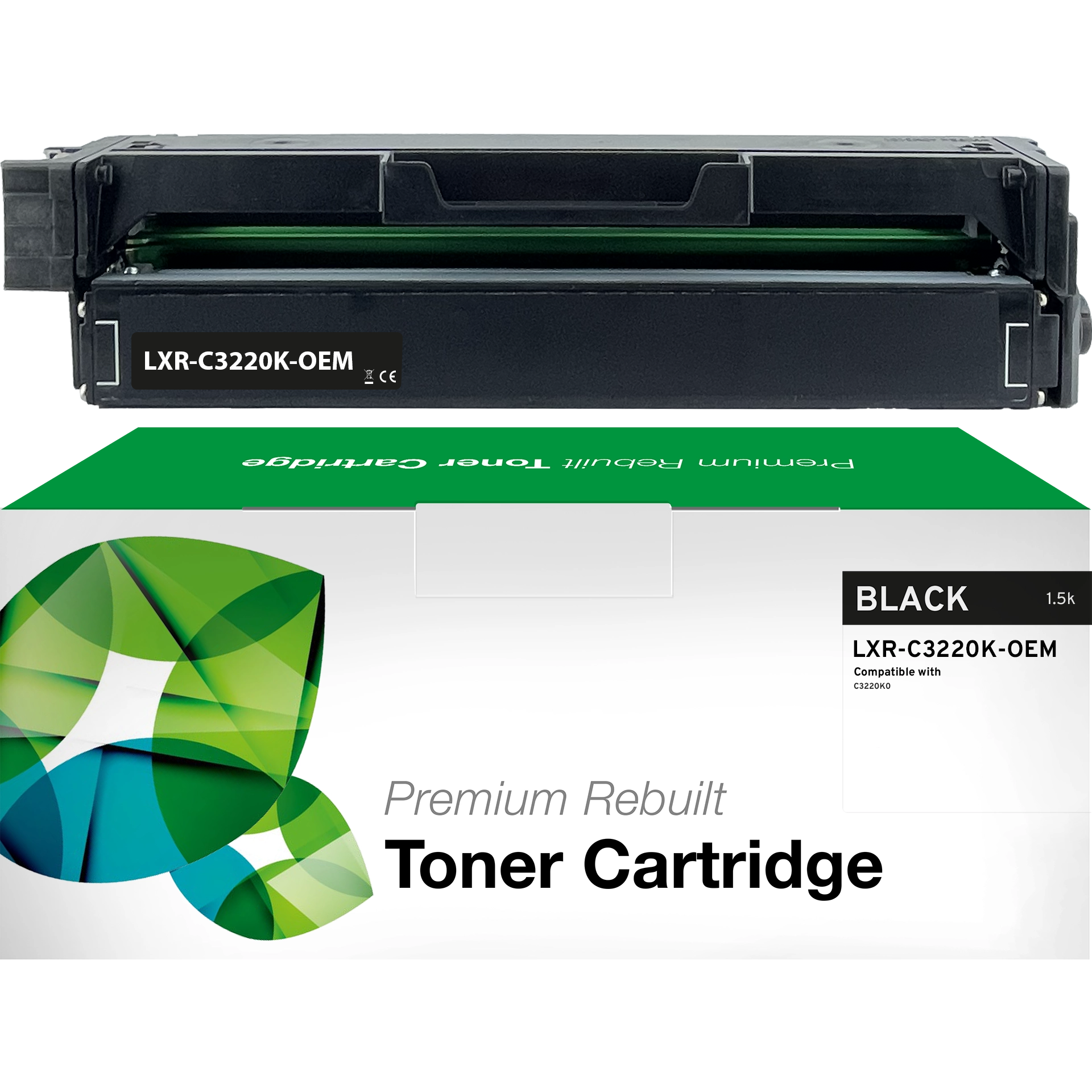 Rem. Toner Lexmark C3220K0 OEM Chip schwarz