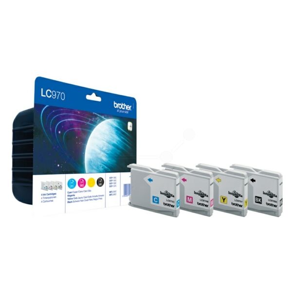 Original Tintenpatronen Brother LC-970 (LC970VALBP) Viererpack CMYK