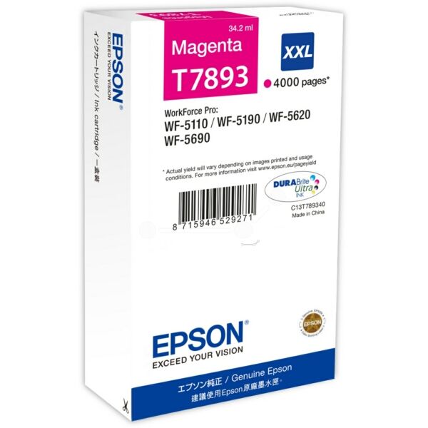 Original Tintenpatrone Epson T7893XXL (C13T789340) magenta