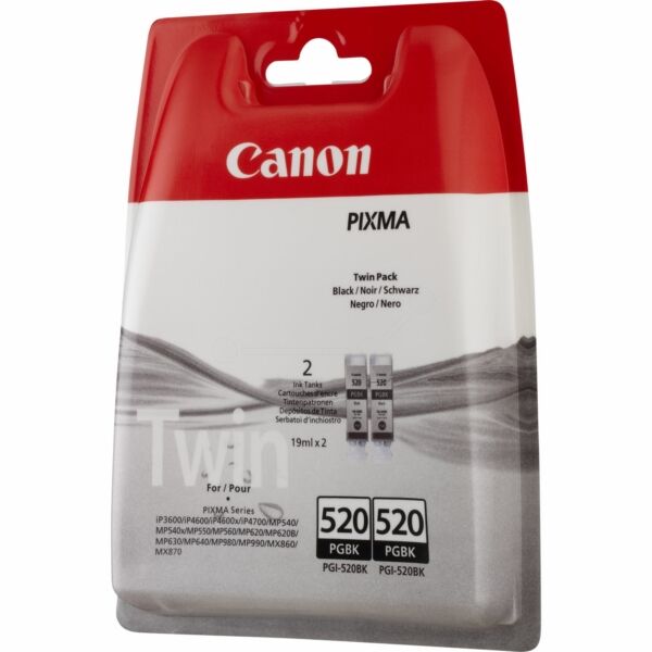 2932B012 Original Tintenpatrone Canon PGI-520PGBK schwarz doppelpack (2932B012)