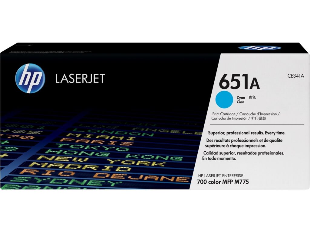 Toner / HP - CE341A / 651A