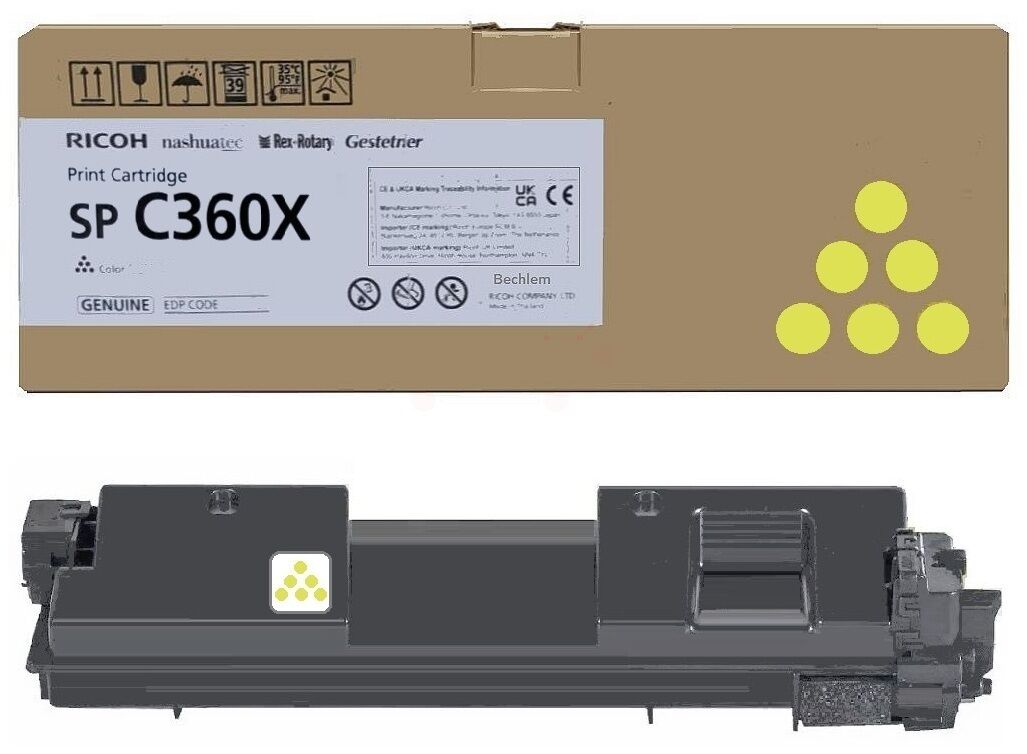 Original Toner Ricoh SPC 360 X (408253) gelb