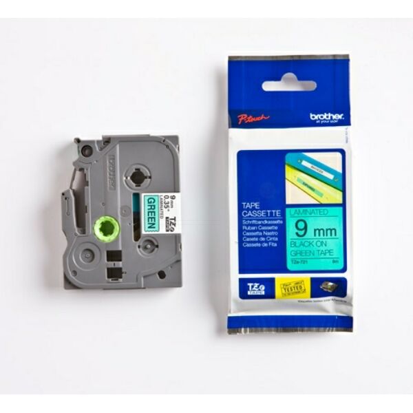 TZE721 Original Schriftbandkassette Brother TZE-721 schwarz auf grün