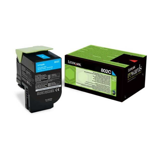 Original Toner Lexmark 802C cyan