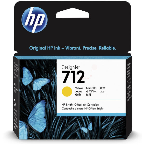 Original Tintenpatrone HP 712 (3ED69A) gelb