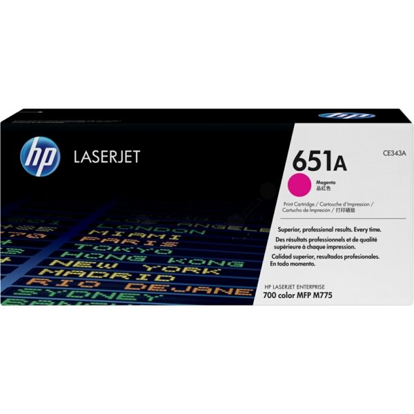 Original Toner HP CE343A (651A) magenta