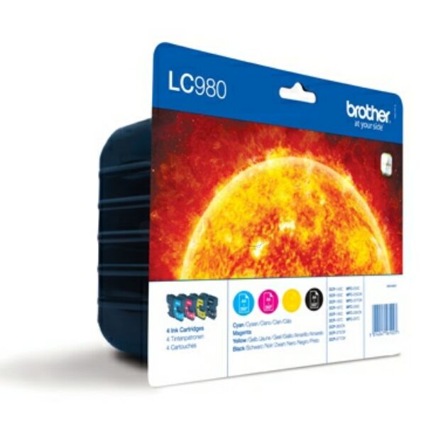 LC980VALBPDR Original Tintenpatronen Brother LC-980 (LC980VALBPDR) Viererpack CMYK