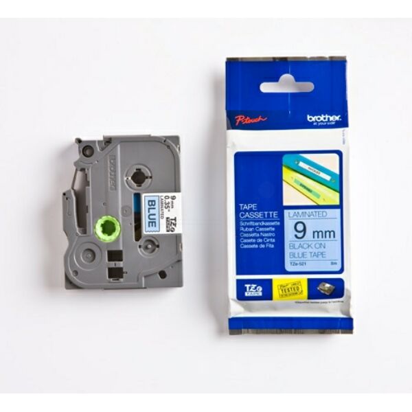 TZE521 Original Schriftbandkassette Brother TZE-521 schwarz auf blau