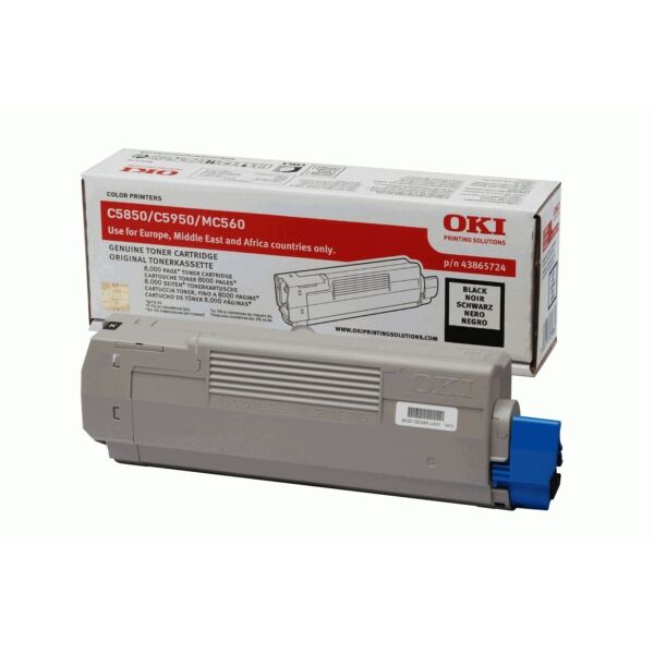 Original Toner OKI 43865724 schwarz