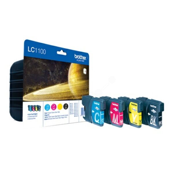 Original Tintenpatronen Brother LC-1100 (LC1100VALBPDR) Viererpack CMYK