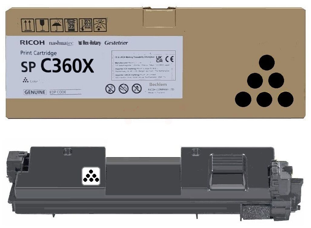 Original Toner Ricoh SPC 360 X (408250) schwarz