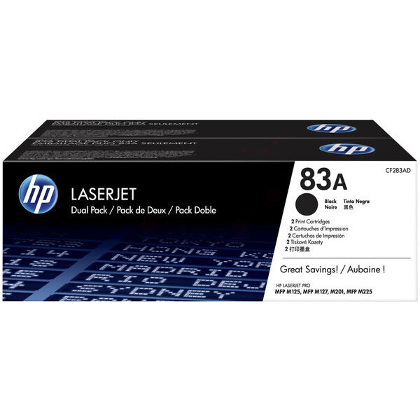 Original Toner HP CF283AD (83A) Doppelpack schwarz