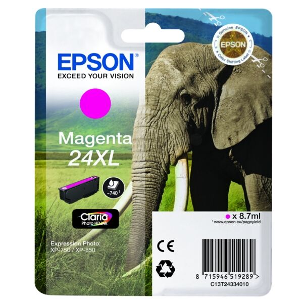 Original Tintenpatrone Epson 24XL (C13T24334012) magenta