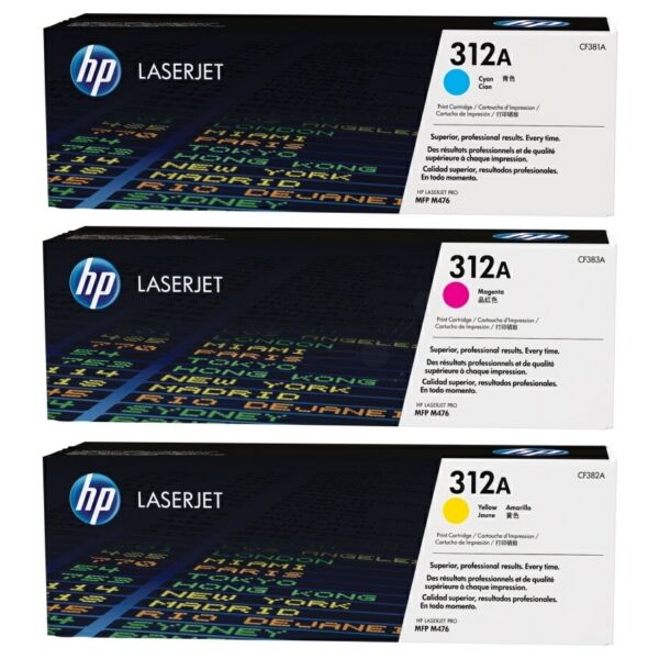 Original Toner HP CF440AM (312A) Dreierpack CMY Original Toner HP CF440AM (312A) Dreierpack CMY
